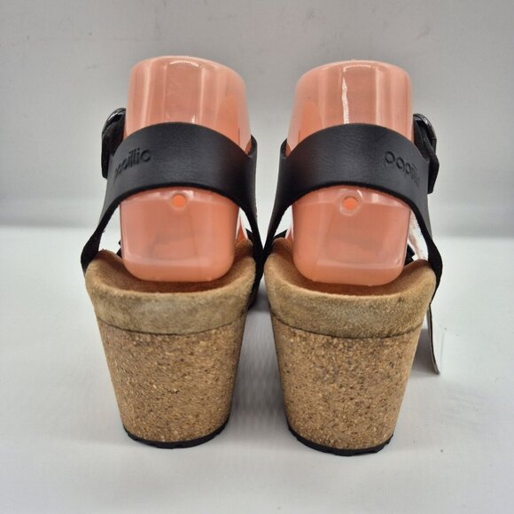 Papillio Birkentsock Women's Size 6 US 37 EU Soley Ring Black Sandals Wedge (94) - Picture 4 of 14